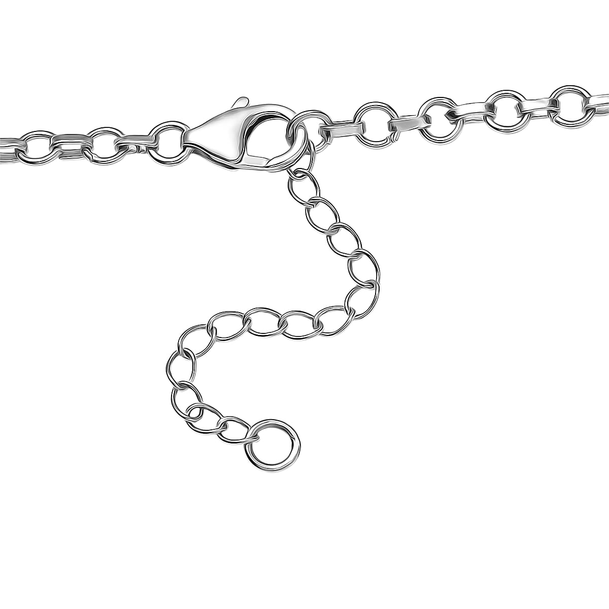 GP Royal Art Deco Collection Premium Multi Gemstone 9.40 ctw Necklace in Rhodium Over Sterling Silver 18-20 Inches image number 6