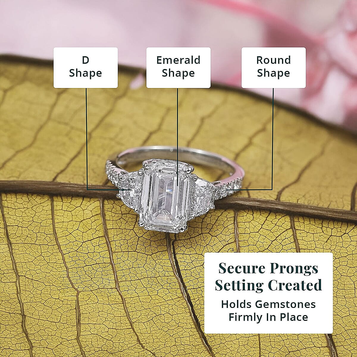 IGI Certified Luxuriant Lab Grown Diamond (E-F, VS) Ring in 950 Platinum 4.00 ctw (Size 9.5) image number 4