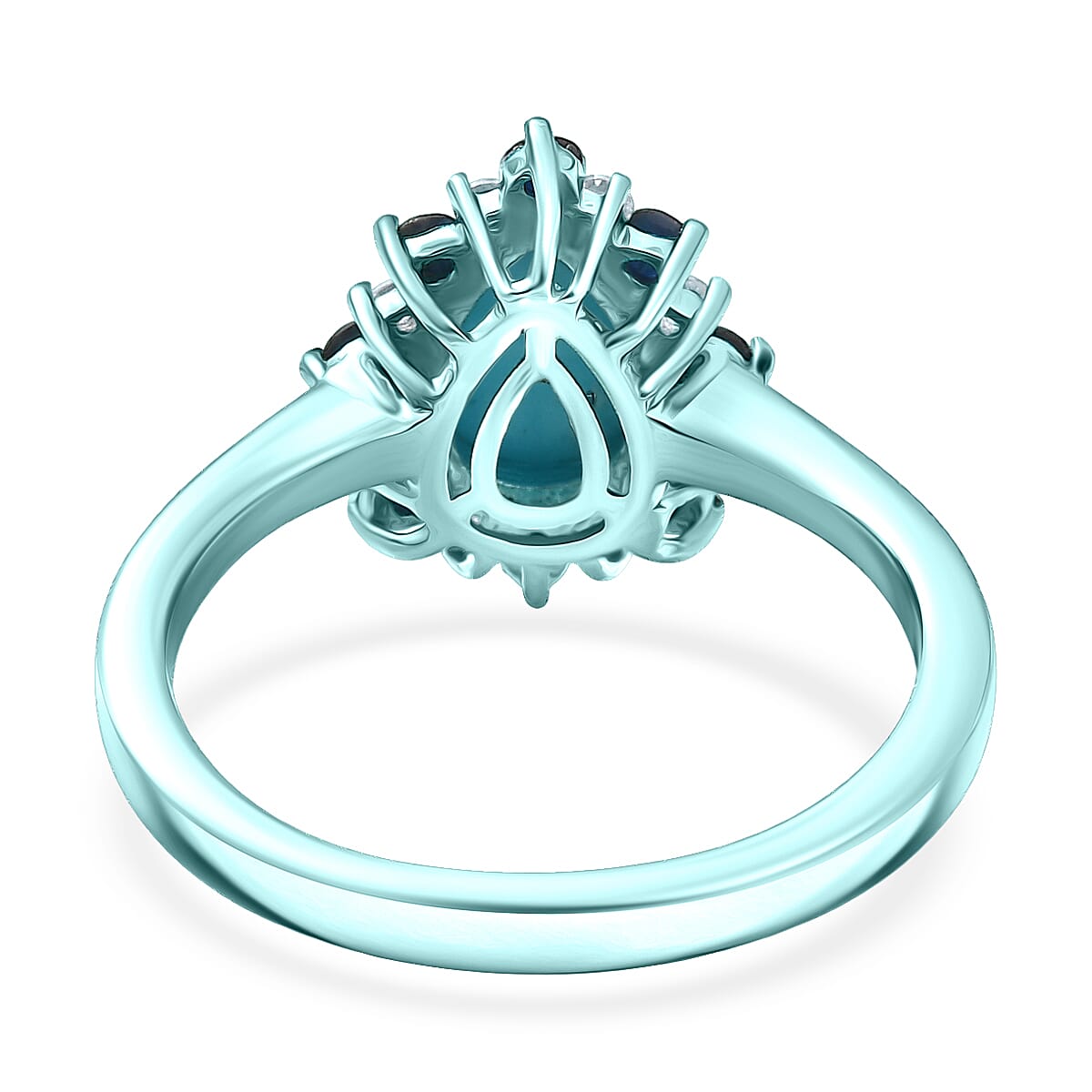 D'Joy AAA Sleeping Beauty Turquoise, Multi Gemstone Ring in Sterling Silver (Size 10.0) 1.60 ctw image number 4
