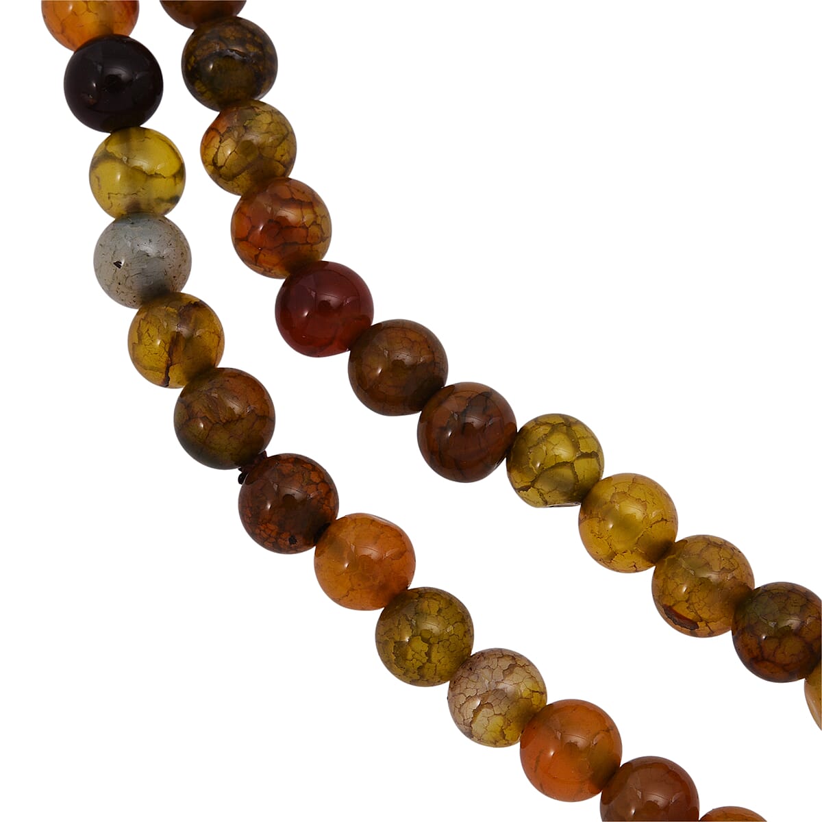 Brown Popcorn Agate Beaded Endless Necklace 235.00 ctw (36 Inches) image number 3