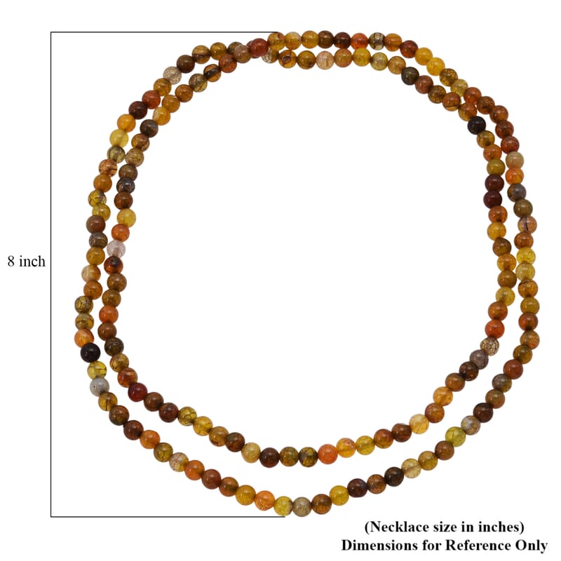 Brown Popcorn Agate Beaded Endless Necklace 235.00 ctw (36 Inches)