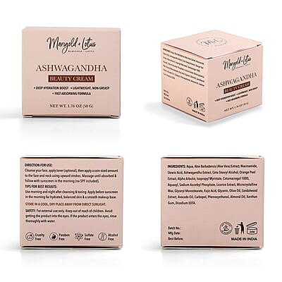 Marigold and Lotus Ashwagandha Beauty Cream 50ml
