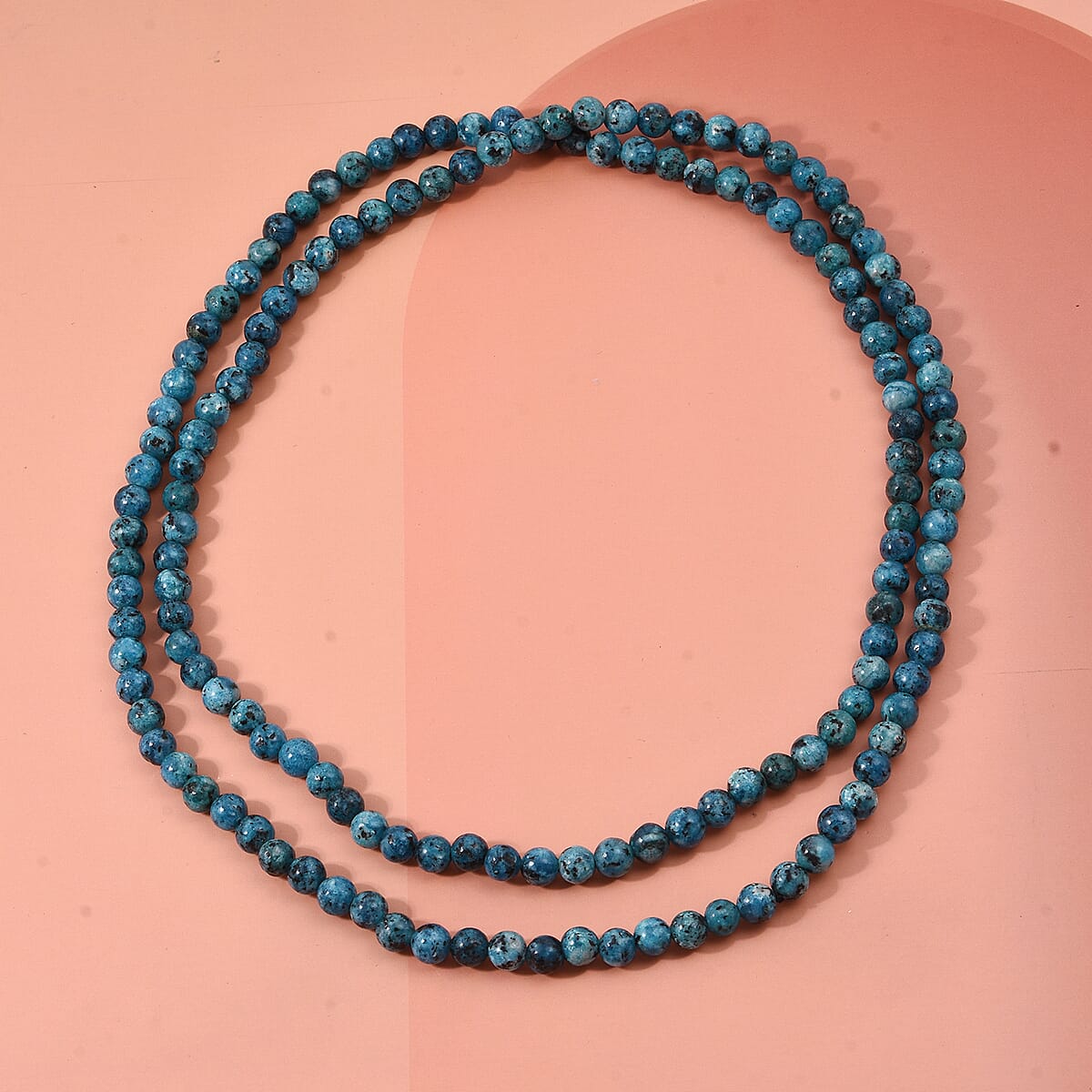 Blue and Grey Color Popcorn Agate Beaded Endless Necklace 2.50 ctw (36 Inches) image number 1