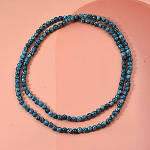 Blue and Gray Color Popcorn Agate Beaded Endless Necklace 250 ctw (36 Inches)