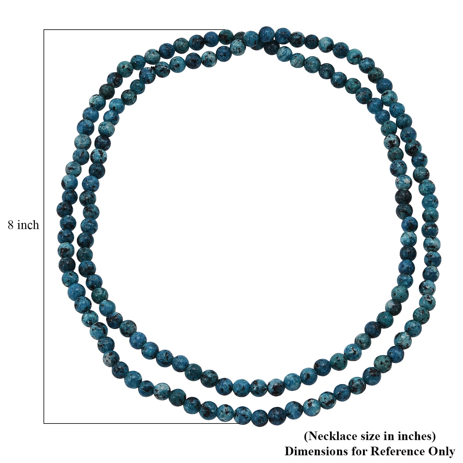 Blue and Gray Color Popcorn Agate Beaded Endless Necklace 250 ctw (36 Inches)