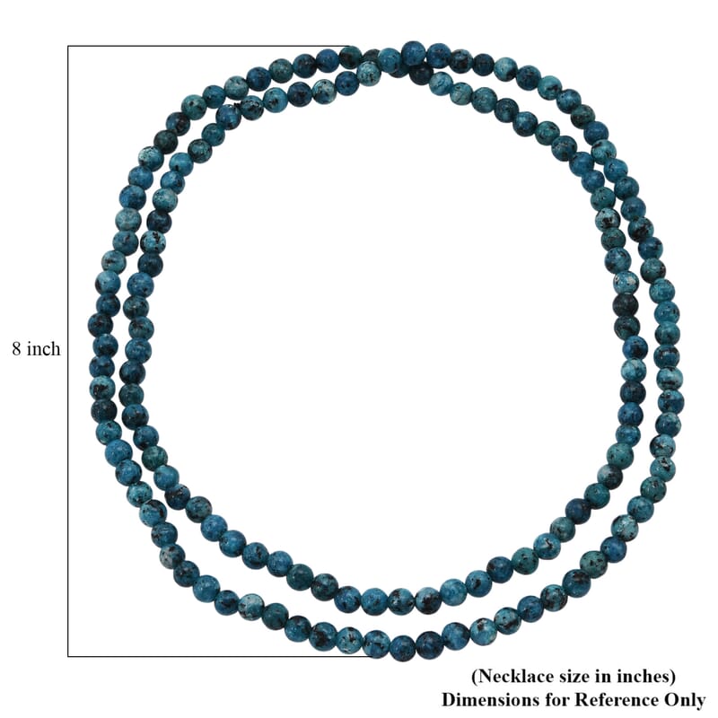 Blue and Gray Color Popcorn Agate Beaded Endless Necklace 250 ctw (36 Inches)