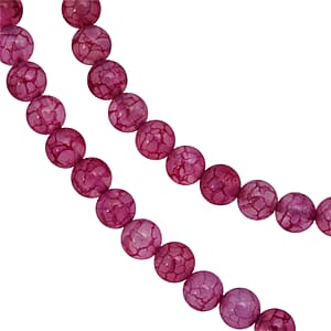 Mix Strawberry Popcorn Agate Beaded Endless Necklace 250.00 ctw (36 Inches)