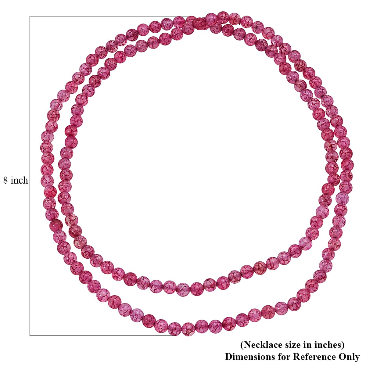 Mix Strawberry Popcorn Agate Beaded Endless Necklace 250.00 ctw (36 Inches) image number 4
