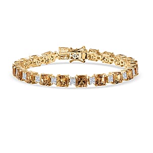 D'Joy Premium Marialite, Moissanite Bracelet in 18K Vermeil YG Over Sterling Silver (6.50 In) 16.25 ctw