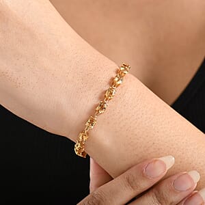 D'Joy Premium Marialite 10.50 ctw Tennis Bracelet in 18K Vermeil Yellow Gold Over Sterling Silver (6.50 In)