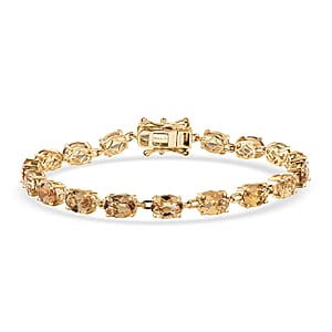 D'Joy Premium Marialite 11.85 ctw Tennis Bracelet in 18K Vermeil Yellow Gold Over Sterling Silver (7.25 In)