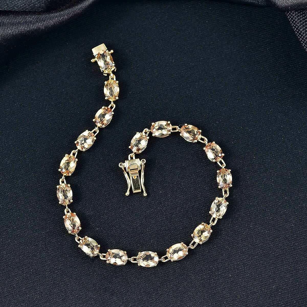 D'Joy Premium Marialite 11.85 ctw Tennis Bracelet in 18K Vermeil Yellow Gold Over Sterling Silver (7.25 In) image number 1