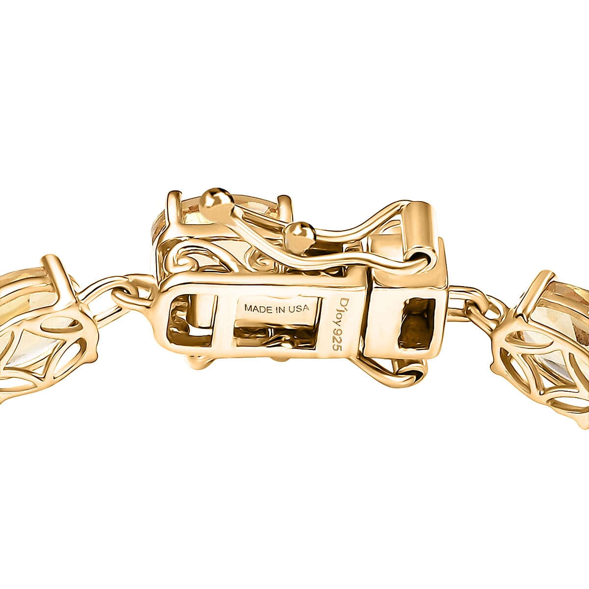 D'Joy Premium Marialite 11.85 ctw Tennis Bracelet in 18K Vermeil Yellow Gold Over Sterling Silver (7.25 In) image number 3