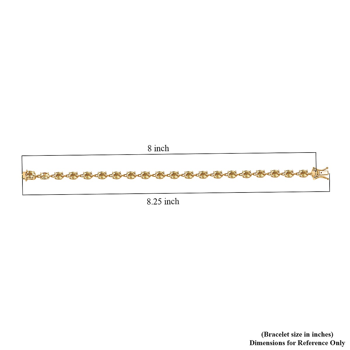 D'Joy Premium Marialite 13.15 ctw Tennis Bracelet in 18K Vermeil Yellow Gold Over Sterling Silver (8.00 In) image number 4