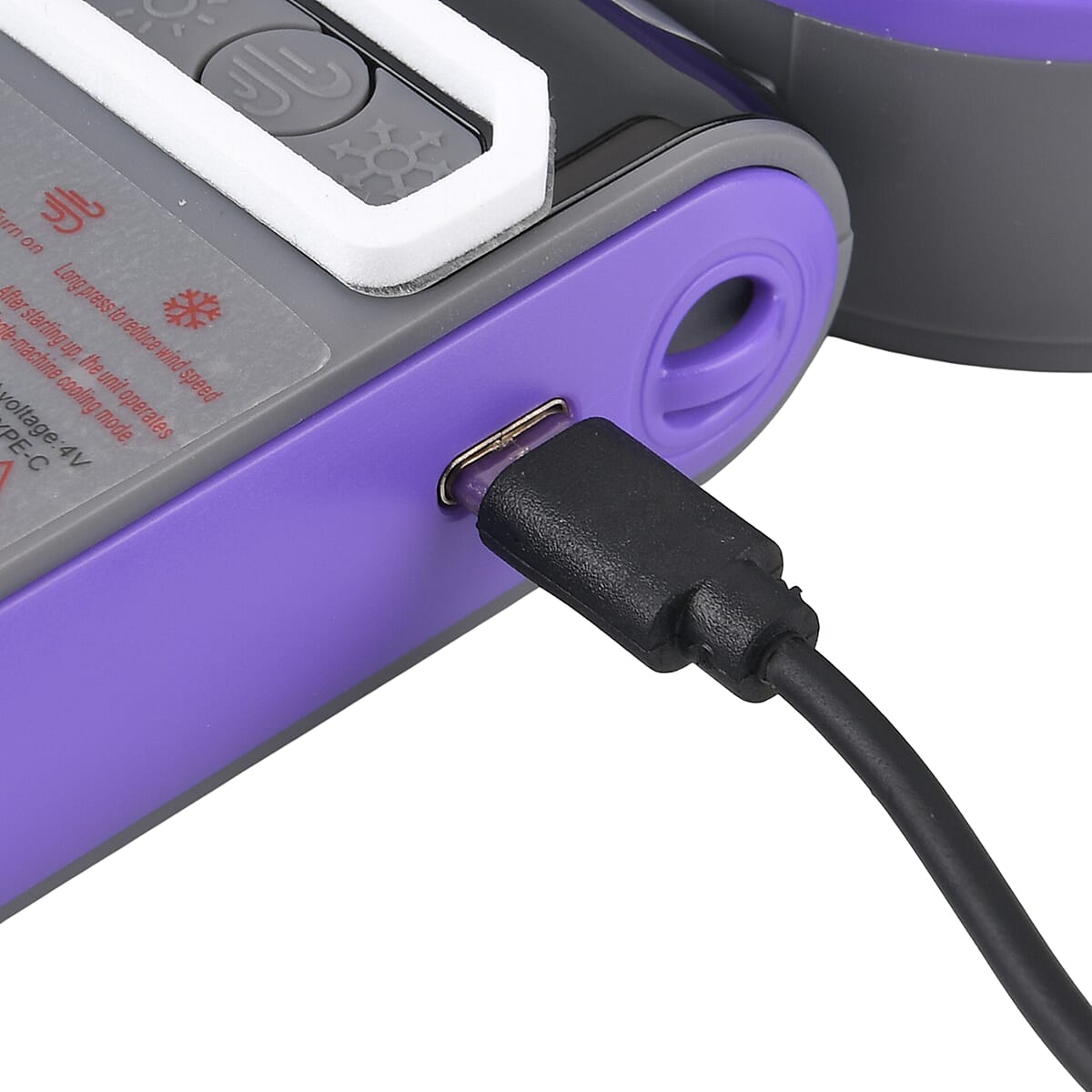 Livmore Gray Cooling Fan with LED Light (4.96"x4.4"x10.24") image number 7