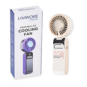 Livmore White Cooling Fan with LED Light