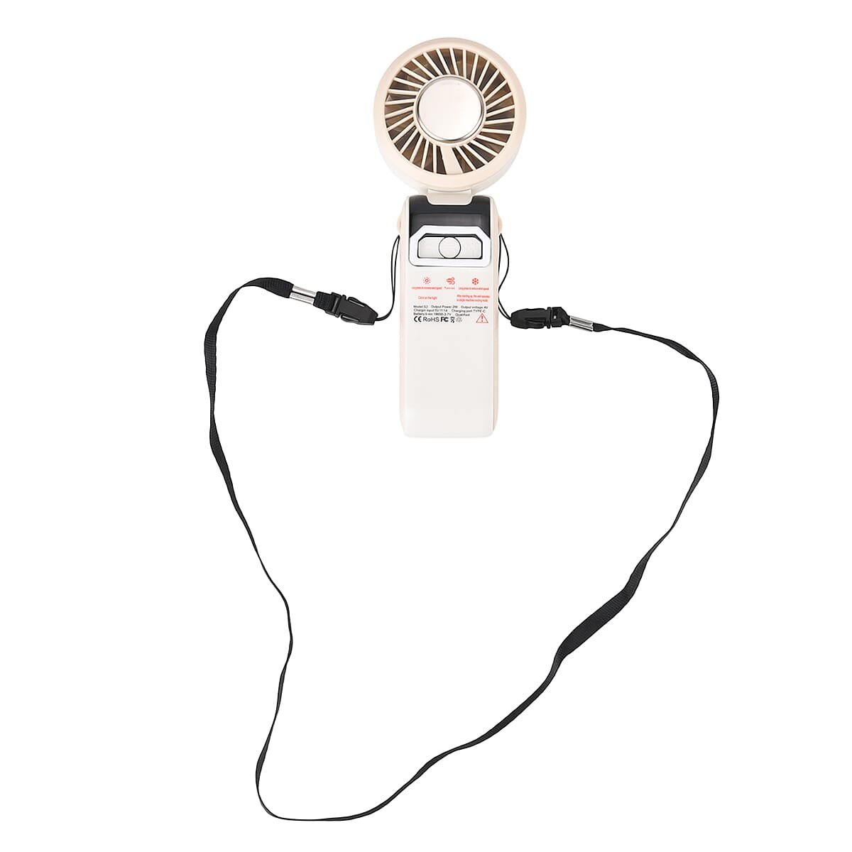 Livmore White Cooling Fan with LED Light image number 6