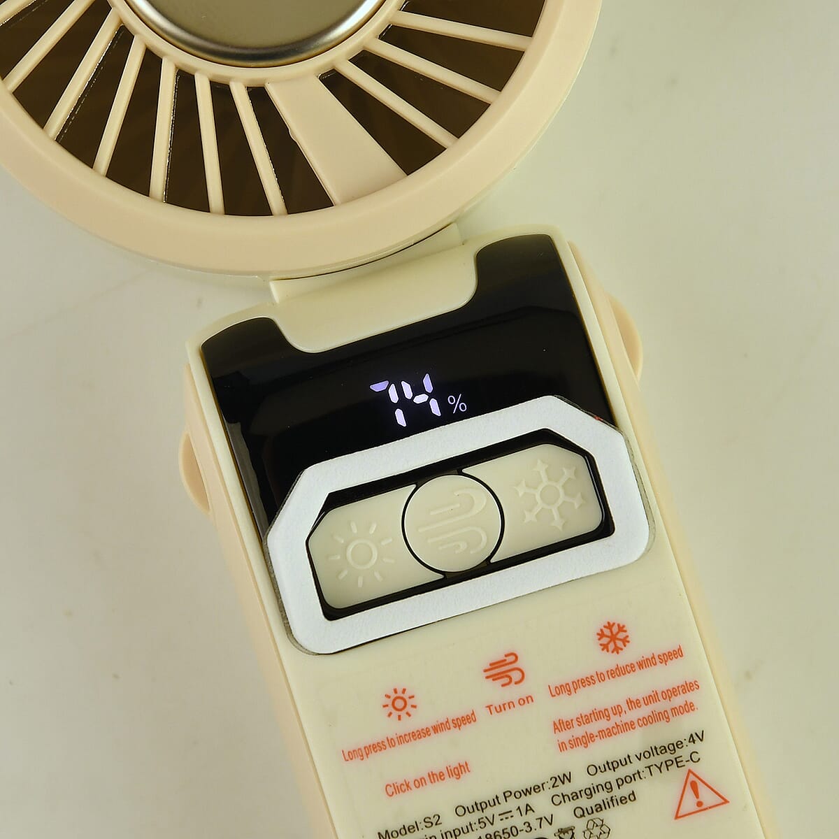 Livmore White Cooling Fan with LED Light image number 8