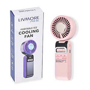 Livmore Pink Cooling Fan with LED Light