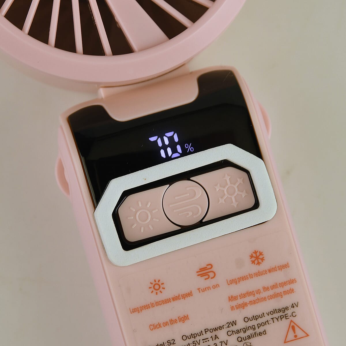 Livmore Pink Cooling Fan with LED Light image number 7