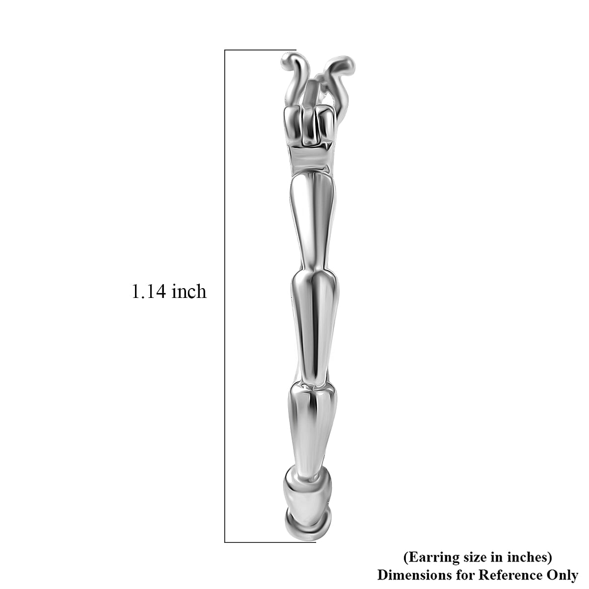 D'Joy Hoop Earrings in Platinum Over Sterling Silver 4.80 Grams image number 4