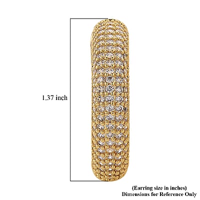 Simulated Diamond Hoop Earrings