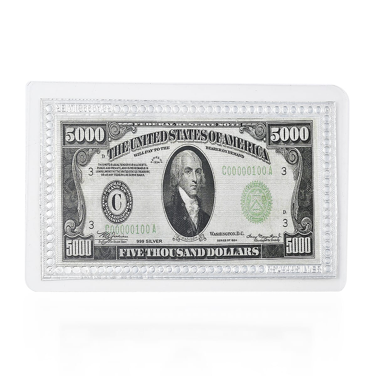 999 Fine Silver Currency Emboss Sheet 1g