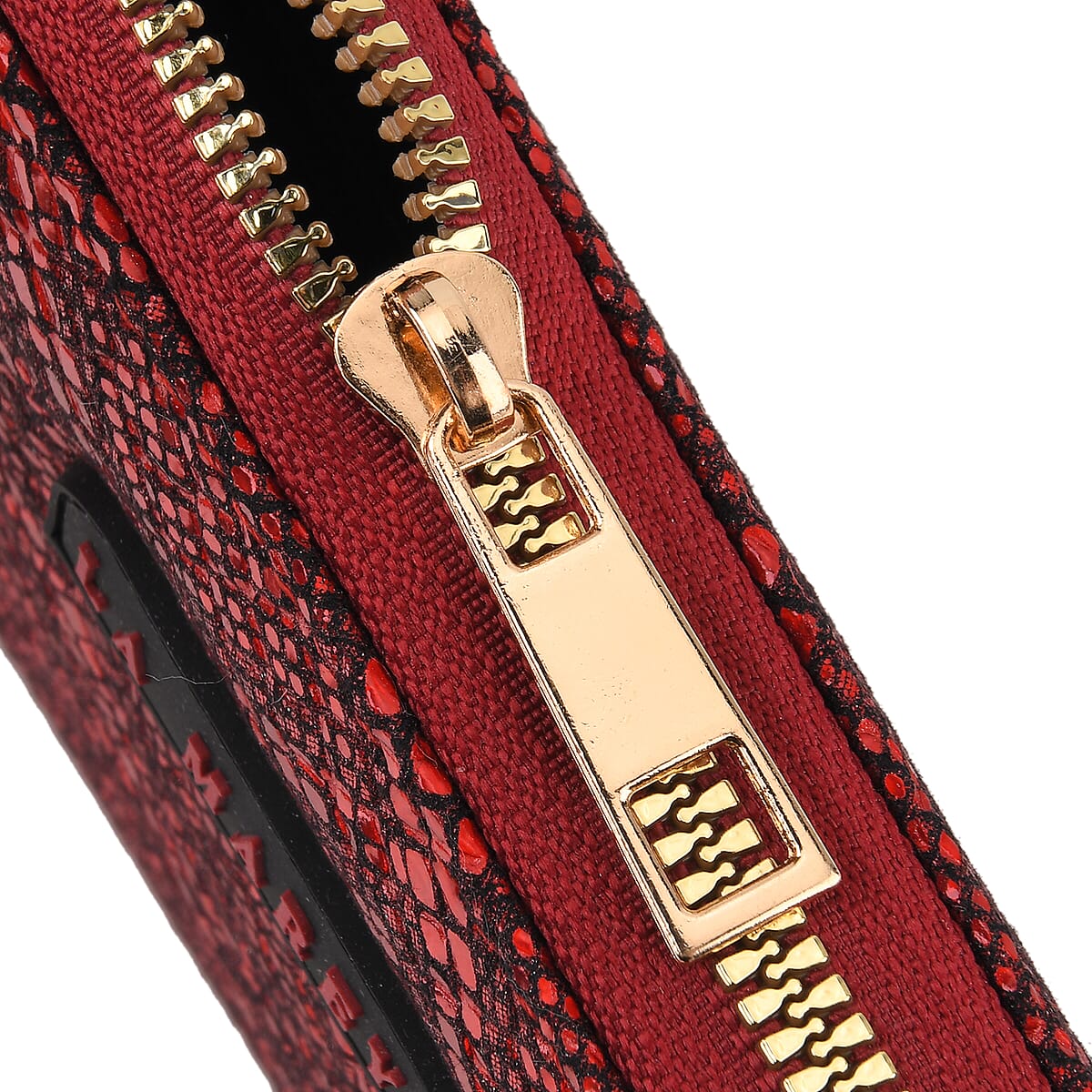  La Marey Wine Faux Leather Leopard and Crocodile Print Set of 2 Wallet image number 5