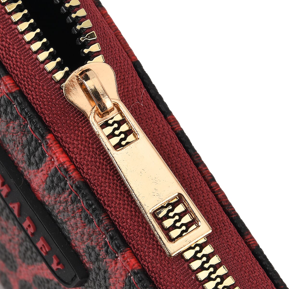  La Marey Wine Faux Leather Leopard and Crocodile Print Set of 2 Wallet image number 8