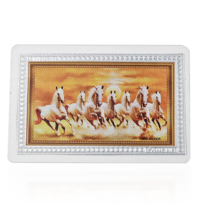 999 Fine Silver Horse Emboss Sheet 1g