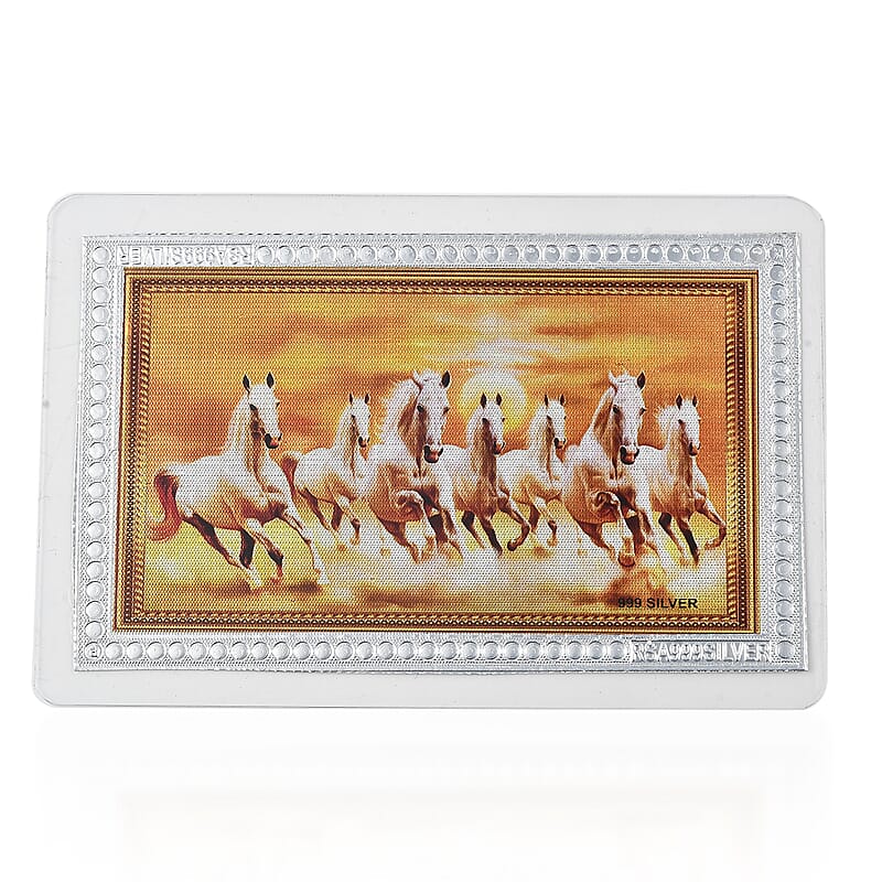 999 Fine Silver Horse Emboss Sheet 1g