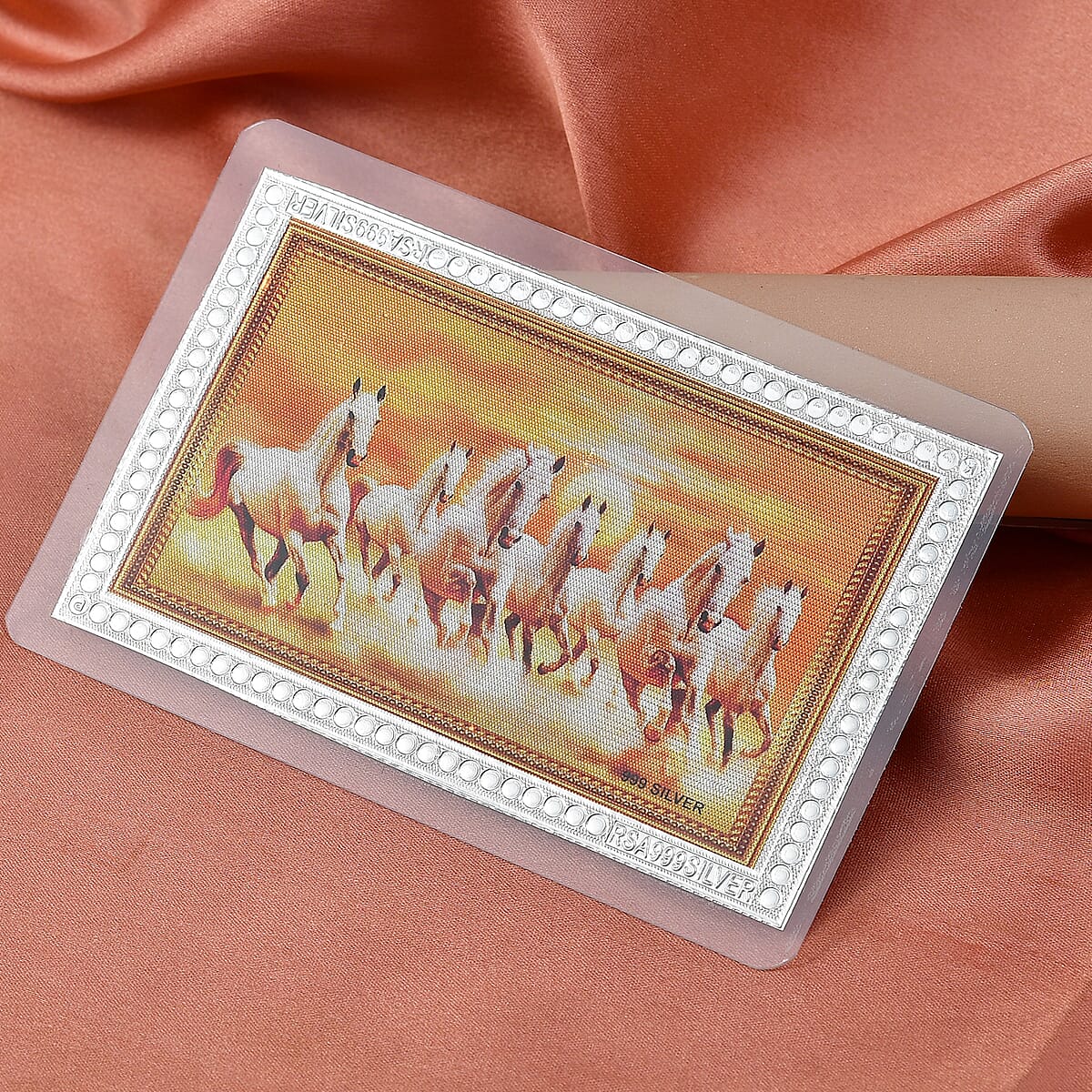 999 Fine Silver Horse Emboss Sheet 1g image number 1