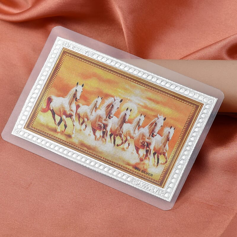 999 Fine Silver Horse Emboss Sheet 1g