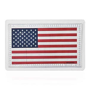 999 Fine Silver American Flag Emboss Sheet 1g