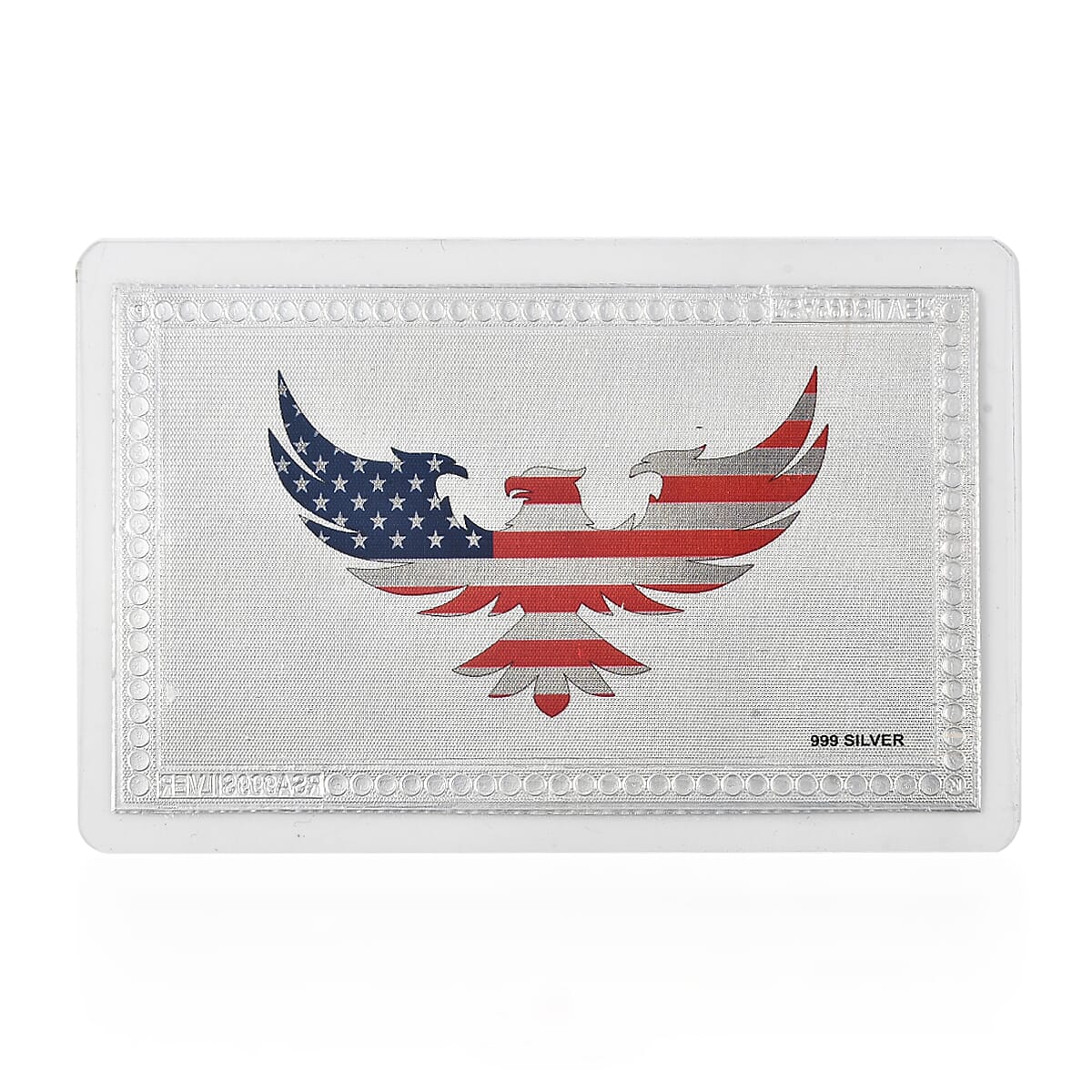 999 Fine Silver American Flag Emboss Sheet 1g image number 2