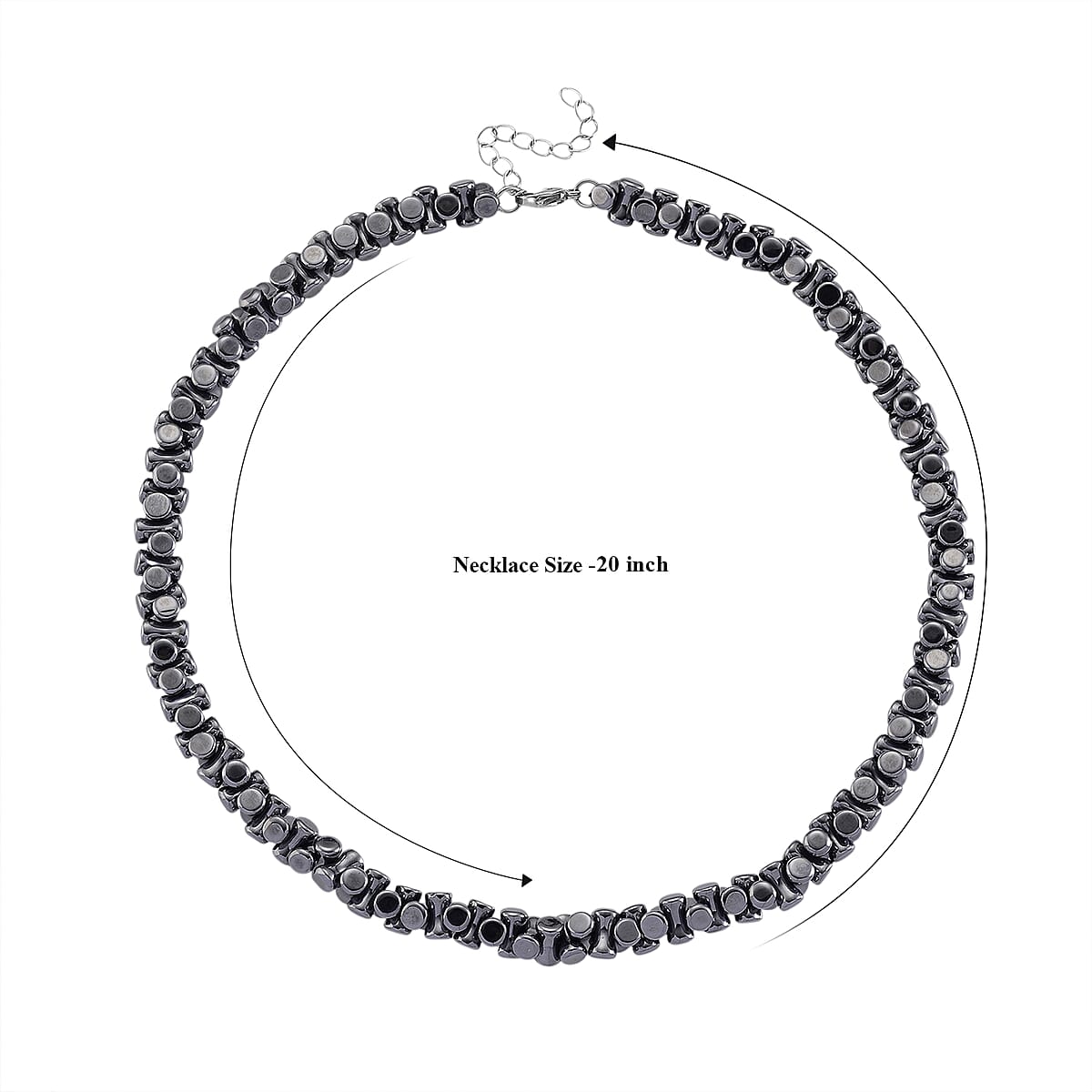 Terahertz 220.00 ctw Beaded Necklace in Stainless Steel 20 Inches image number 6