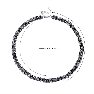 Terahertz 220.00 ctw Beaded Necklace in Stainless Steel 20 Inches