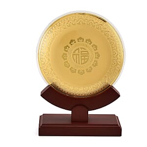 24K Gold Line of Faith Embossed Medallion-Style Ornament &ndash; 160mm (50mg)