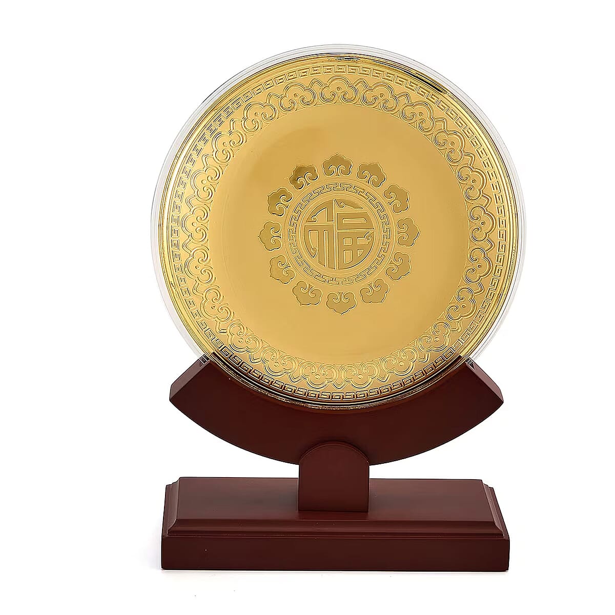 24K Gold Line of Faith Embossed Medallion-Style Ornament &ndash; 160mm (50mg) image number 5