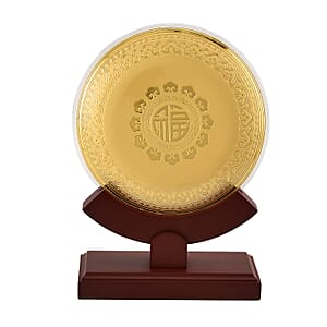 24K Gold Tree of Life Embossed Medallion-Style Ornament &ndash; 160mm (50mg)