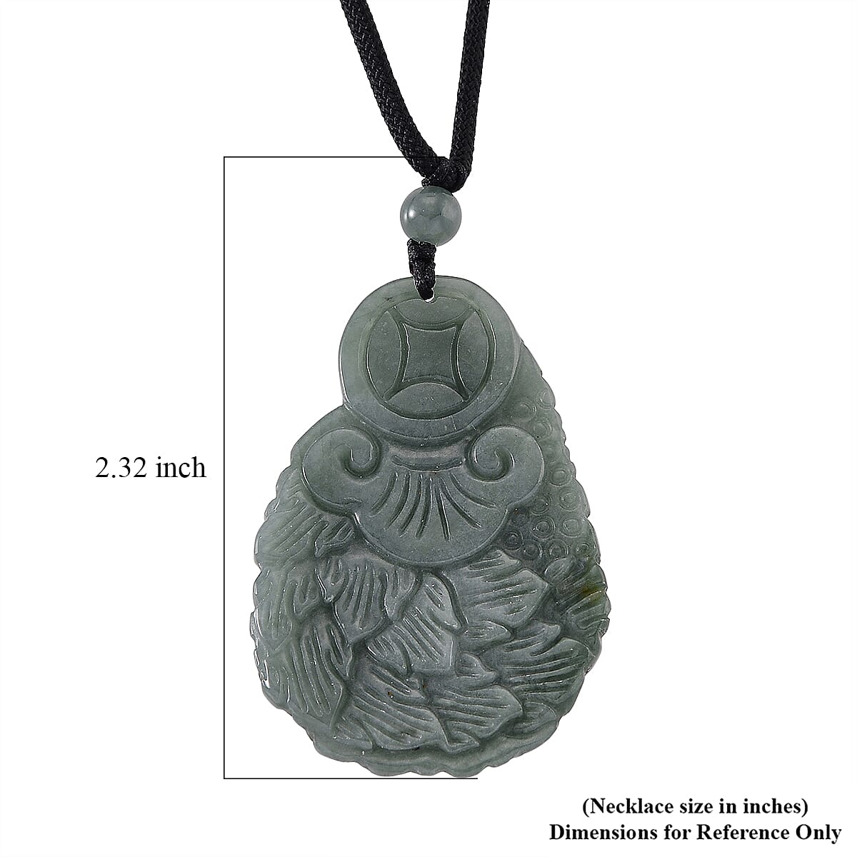 Natural Olmec Jadeite 155.00 ctw Cotton Thread Peacock Necklace 28 Inches