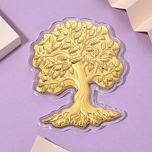 24K Gold Tree of Life - Roots of Strength Embossed Sheet with Book Packaging 107x85mm (10mg)
