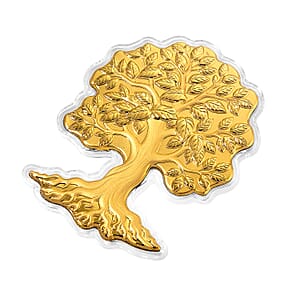 24K Gold Tree of Life - Roots of Strength Embossed Sheet with Book Packaging 107x85mm (10mg)
