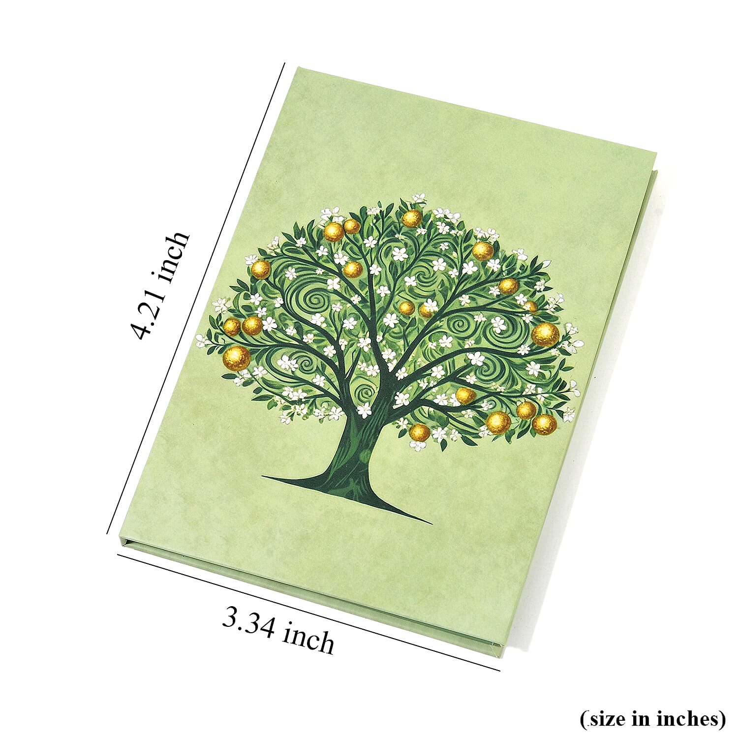 24K Gold Tree of Life - Roots of Strength Embossed Sheet with Book Packaging 107x85mm (10mg)