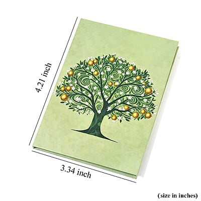 24K Gold Tree of Life - Roots of Strength Embossed Sheet with Book Packaging 107x85mm (10mg)