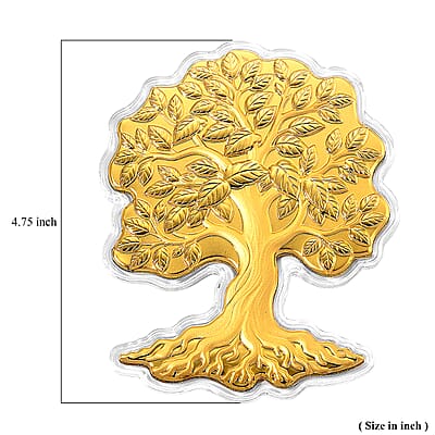 24K Gold Tree of Life - Roots of Strength Embossed Sheet with Book Packaging 107x85mm (10mg)