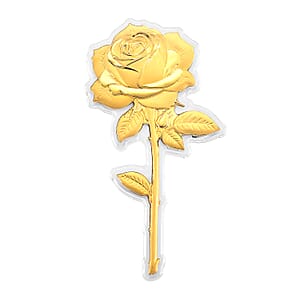 24K Gold Forever Rose &ndash; A Symbol of Eternal Love Embossed Sheet with Book Packaging 110x60mm (10mg) (Del. in 8-10 Days)