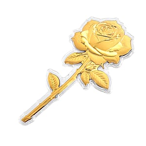 24K Gold Forever Rose &ndash; A Symbol of Eternal Love Embossed Sheet with Book Packaging 110x60mm (10mg) (Del. in 8-10 Days)