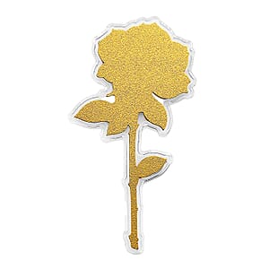 24K Gold Forever Rose &ndash; A Symbol of Eternal Love Embossed Sheet with Book Packaging 110x60mm (10mg) (Del. in 8-10 Days)