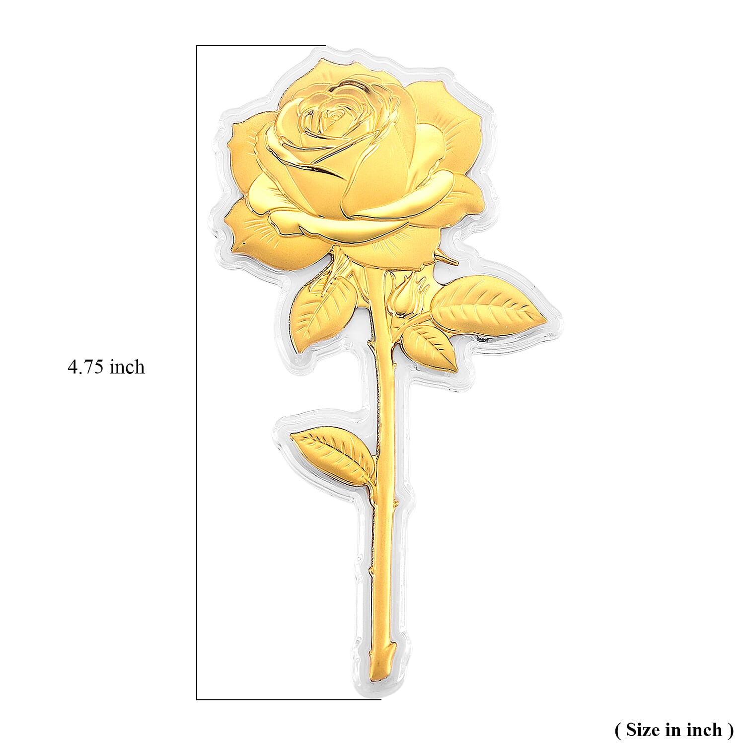 24K Gold Forever Rose - A Symbol of Eternal Love Embossed Sheet with Book Packaging 110x60mm (10mg)